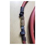 Red Rubber Air Hose with Quick Connect Fittings