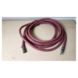 Red Rubber Air Hose with Quick Connect Couplings