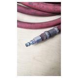 Red Rubber Air Hose with Quick Connect Couplings