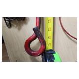 Assorted Pet Supplies and Hardware Including Chains, Cables, and Tools