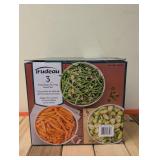 TRUDEAU PORCELAIN BOWL SERVING SET 3PC.