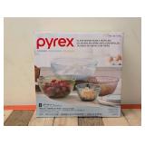 PYREX COLORS GLASS MIXING BOWLS WITH LIDS 8PC.