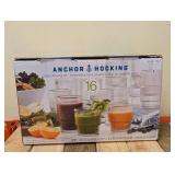 ANCHOR HOCKING GLASS DRINKING SET 14PC.