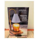 MIKASA HOME ACCENTS ADJUSTABLE HEIGHT CANDLE WARMER WHITE