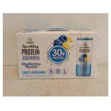 GENIUS GOURMET SPARKLING PROTEIN WATER 15PK. (BLUE RASPBERRY LEMONADE)