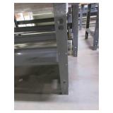 METAL, ADJUSTABLE HEIGHT, U-LINE PACKING TABLES WITH WOOD TOPS
