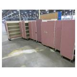 WOODEN ROLLING WAREHOUSE CARTS