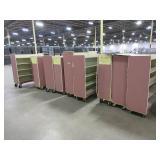 WOODEN, ROLLING WAREHOUSE CARTS