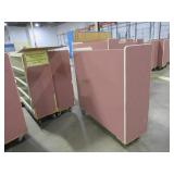 WOODEN, ROLLING WAREHOUSE CARTS