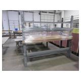 WOOD, ADJUSTABLE HEIGHT, U-LINE PACKING TABLES WITH WOOD TOPS
