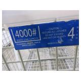 U-LINE, COLLAPSIBLE, WIRE CONTAINER WITH CASTERS