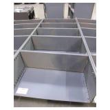 GRAY METAL SHELVING - TRIPLE WIDE
