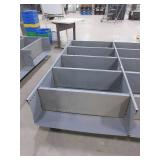 GRAY METAL SHELVING UNIT - TRIPLE WIDE