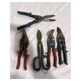 Assorted Metal Snips & Shears