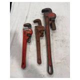 Set of 3 Pipe Wrenches