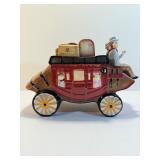 Collectible Wells Fargo & Co. Ceramic Stagecoach Cookie Jar.
