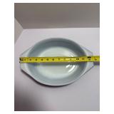 Vintage Pyrex "White on Charcoal" Snowflake Casserole Dish