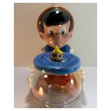 Vintage Disney Pinocchio & Cleo Fishbowl Cookie Jar by Treasure Craft.