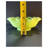 Vintage Fenton "Persian Medallion" Lime Sherbet Satin Bowl (Uranium Glass)