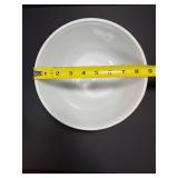 Vintage PYREX Homestead Nesting Mixing Bowls Set (3-Piece) - Blue Floral Speckled Tan 1970s