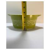 Vtg PYREX 3-Piece Set "Spring Blossom Green" Crazy Daisy Nesting Bowls #401 #402 #403