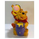 RARE Disney Winnie the Pooh & Tigger Friends Ceramic Cookie Jar Canister Westland Giftware Vtg