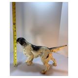 RARE Antique HUBLEY Cast Iron English Setter Pointer Hunting Dog Doorstop - 15" L