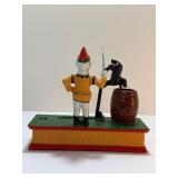 Vintage Cast Iron "Trick Dog" Mechanical Bank with Original Box - Working