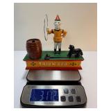 Vintage Cast Iron "Trick Dog" Mechanical Bank with Original Box - Working