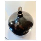 Antique 19th/20th Century Albany Slip Brown Glazed Stoneware Jug