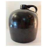 Antique 19th/20th Century Albany Slip Brown Glazed Stoneware Jug