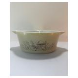 Vintage Pyrex "Forest Fancies" Mushroom Nesting Bowls Set of 3 | Almond Speckle Milk Glass (1980s)