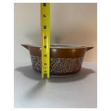 VINTAGE Pyrex Woodland Nesting Casserole Dishes (Set of 3) — Brown & Tan Floral Pattern 1970s