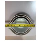 VINTAGE Pyrex Woodland Nesting Casserole Dishes (Set of 3) — Brown & Tan Floral Pattern 1970s