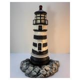 RARE Antique Cast Iron Cape Hatteras Lighthouse Doorstop - Original Paint & Patina - Early 20th C. American Folk Art