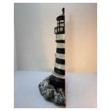 RARE Antique Cast Iron Cape Hatteras Lighthouse Doorstop - Original Paint & Patina - Early 20th C. American Folk Art