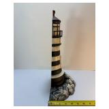 RARE Antique Cast Iron Cape Hatteras Lighthouse Doorstop - Original Paint & Patina - Early 20th C. American Folk Art