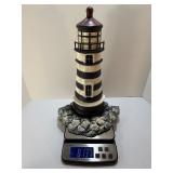 RARE Antique Cast Iron Cape Hatteras Lighthouse Doorstop - Original Paint & Patina - Early 20th C. American Folk Art