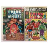 Lot of 10 BRONZE AGE Marvel TWO-IN-ONE Comics - The Thing Team-Ups w/ HULK, Black Bolt, Warlock, Nova, Sub-Marine.