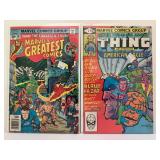Lot of 10 BRONZE AGE Marvel TWO-IN-ONE Comics - The Thing Team-Ups w/ HULK, Black Bolt, Warlock, Nova, Sub-Marine.