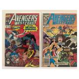 Huge Lot of 10 Marvel The Avengers & West Coast Comics - Key Issues: 1st Nebula, Kang, Terminus, Absorbing Man.  All comic books are bagged and boarded.