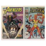 Vintage Marvel Comics AVENGERS Lot (10 Issues) - Key Appearances: Yellowjacket, Captain Marvel (Monica Rambeau), Doctor Doom, & More (1980s-1990s). All comic books are bagged and boarded.