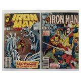 Lot of 10 The Invincible Iron Man Marvel Comics - Key Issues! War Machine Cameo, Doomquest. All comic books are bagged and boarded.