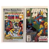 Lot of 9 Vintage MARVEL IRON MAN Comic Books - ANNUALS, WHAT IF, #55 Reprint. All comic books are bagged and boarded.