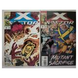 HUGE Lot of 11 Vintage Marvel X-Factor Comics (1988-1993) Key Issues: Fall of Mutants, Inferno, Apocalypse Crossover! All comic books are bagged and boarded.