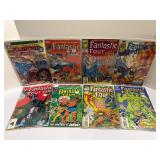 Lot of (8) Vintage Marvel Comics FANTASTIC FOUR Issues - Silver & Bronze Age Collection. All comic books are bagged and board.