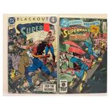 Lot of 10 Vintage DC Comics SUPERMAN Collection - Bronze Age/Copper Age FT. Wonder Woman, Crisis, Blackout.  All comic books are bagged and boarded.