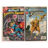 Lot of 10 Vintage DC Comics SUPERMAN Collection - Bronze Age/Copper Age FT. Wonder Woman, Crisis, Blackout.  All comic books are bagged and boarded.