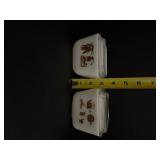 Vintage PYREX Early American Mixing Bowls & Refrigerator Dishes Set | Brown on White (1960s)