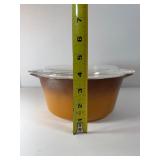 VINTAGE PYREX OLD ORCHARD 3-PIECE NESTING CASSEROLE SET WITH LIDS (1, 1.5, 2.5 QT)